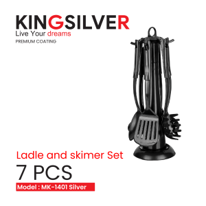 سرویس قابلمه 19 پارچه میلان کوتینگ گرانیتی  MK-1401 Silver
